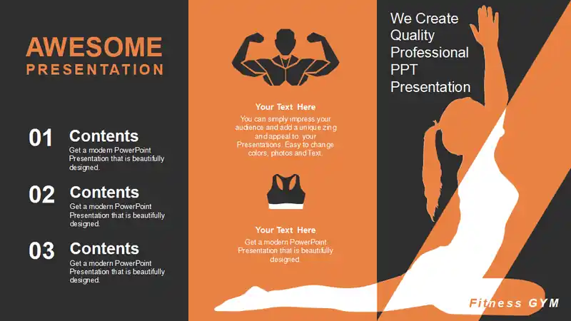 Diet Fitness Sports Concept PowerPoint Templates