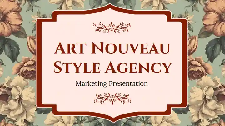 Elegant Floral Art Nouveau Style Agency Slides