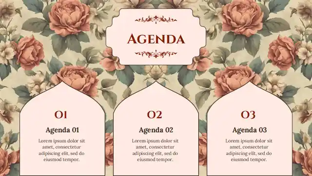 Elegant Floral Art Nouveau Style Agency Slides