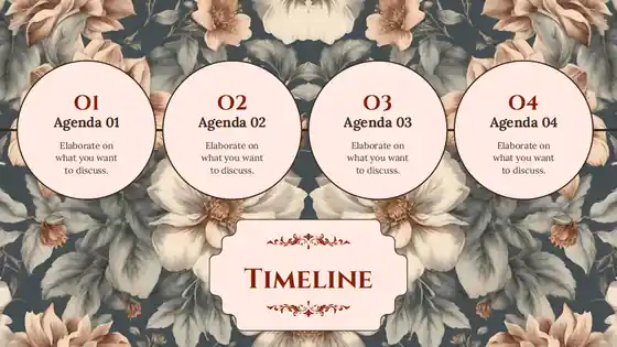 Elegant Floral Art Nouveau Style Agency Slides