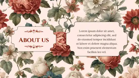 Elegant Floral Art Nouveau Style Agency Slides