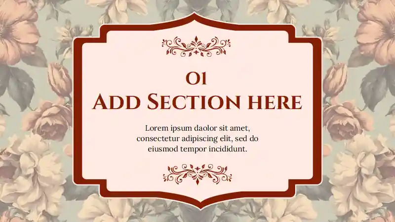 Elegant Floral Art Nouveau Style Agency Slides
