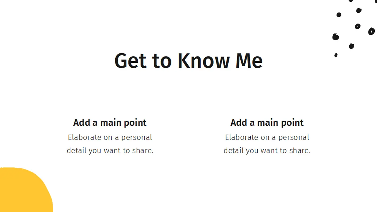 Employee profile about me Slides