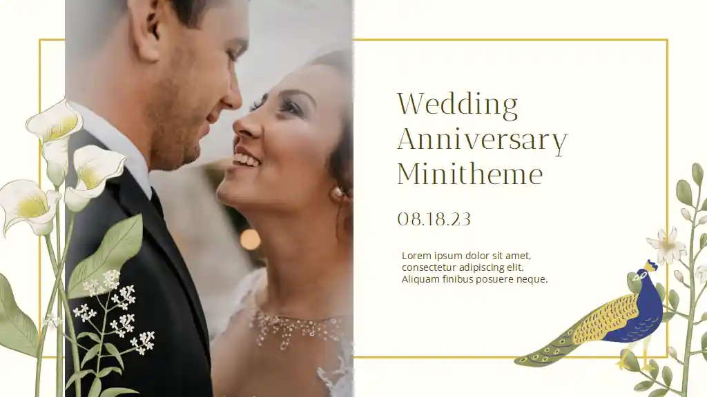 Floral Wedding Anniversary Mini Slides