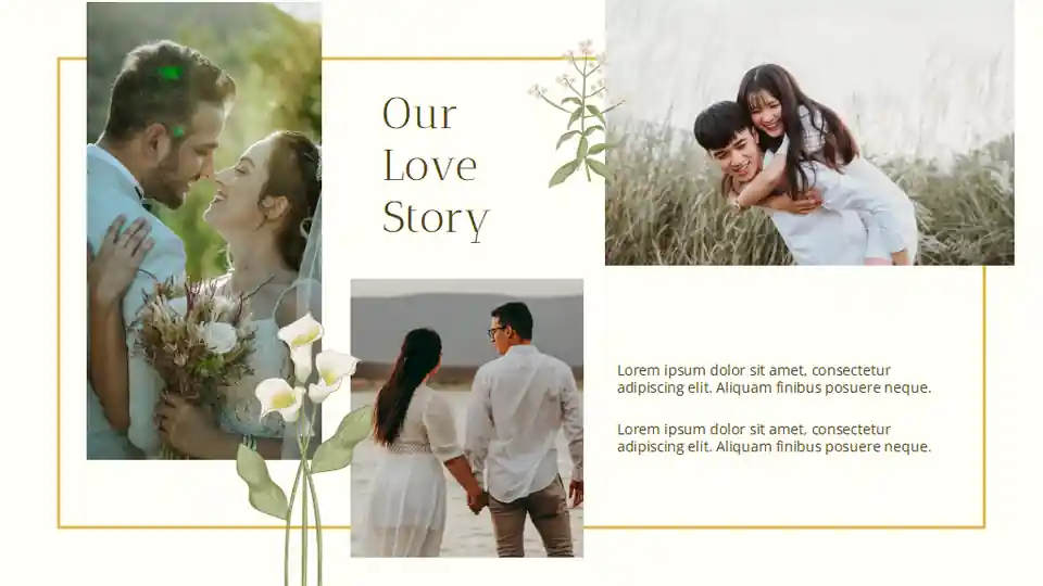 Floral Wedding Anniversary Mini Slides