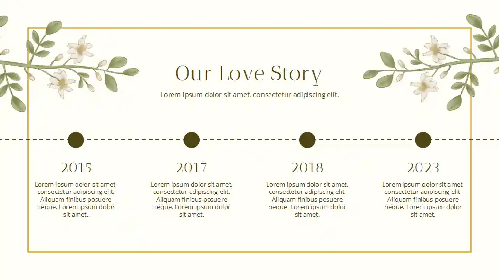 Floral Wedding Anniversary Mini Slides