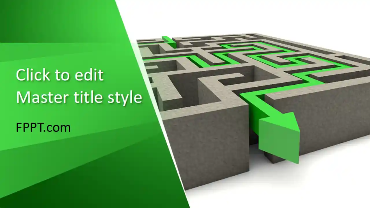 Free 3D Maze PowerPoint Template