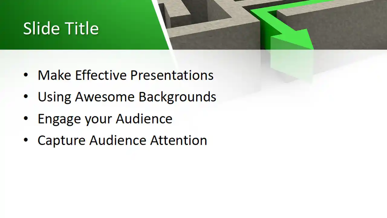 Free 3D Maze PowerPoint Template