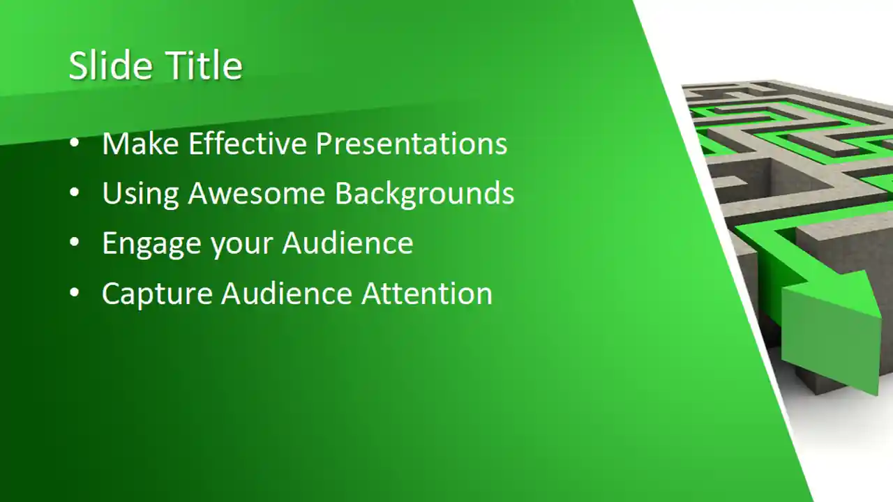 Free 3D Maze PowerPoint Template