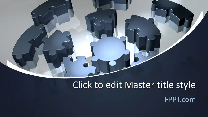 Free 3D Puzzle PowerPoint Template