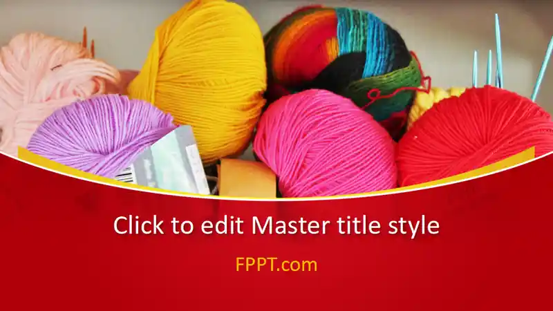 Free Balls of Wool PowerPoint Template