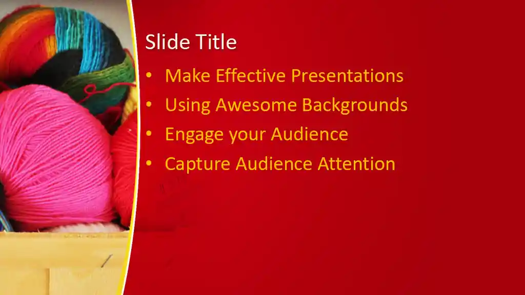 Free Balls of Wool PowerPoint Template