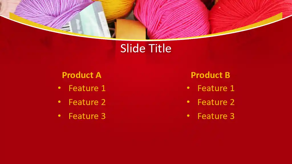 Free Balls of Wool PowerPoint Template