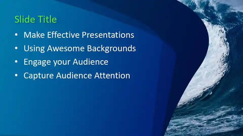 Free Big Wave PowerPoint Template