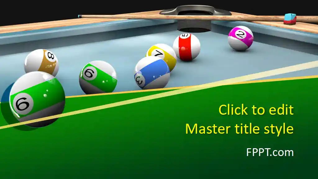 Free Billiard Balls PowerPoint Template