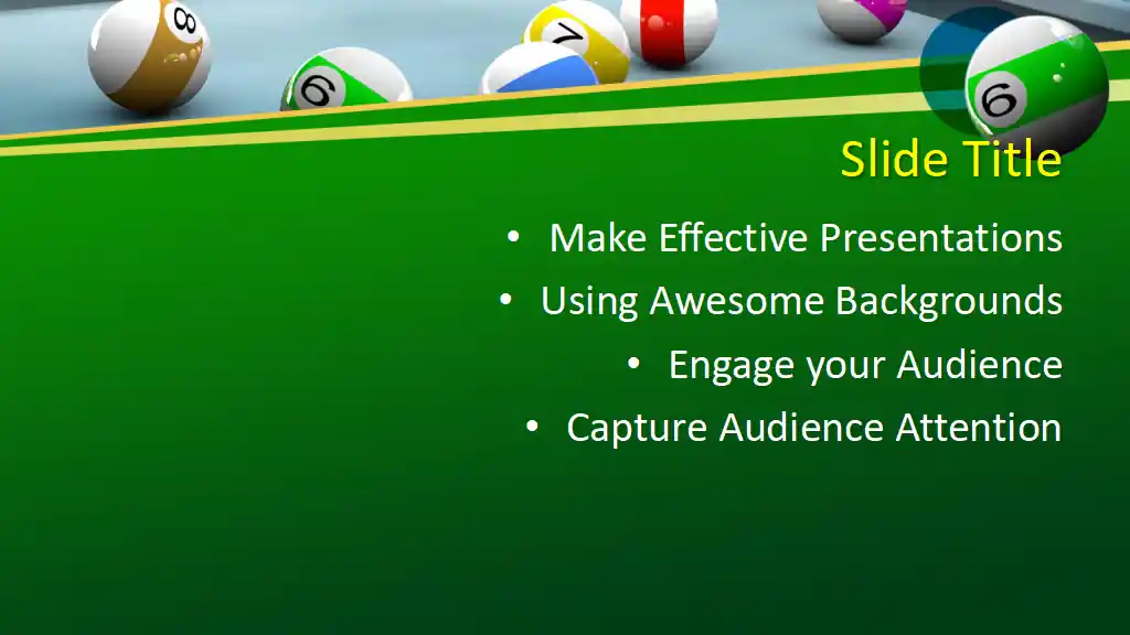 Free Billiard Balls PowerPoint Template