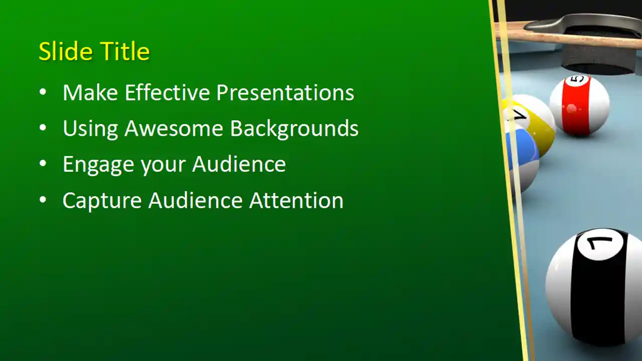 Free Billiard Balls PowerPoint Template