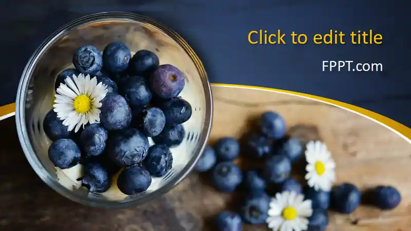 Free Blueberries PowerPoint Template