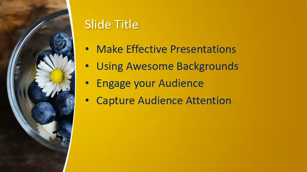 Free Blueberries PowerPoint Template