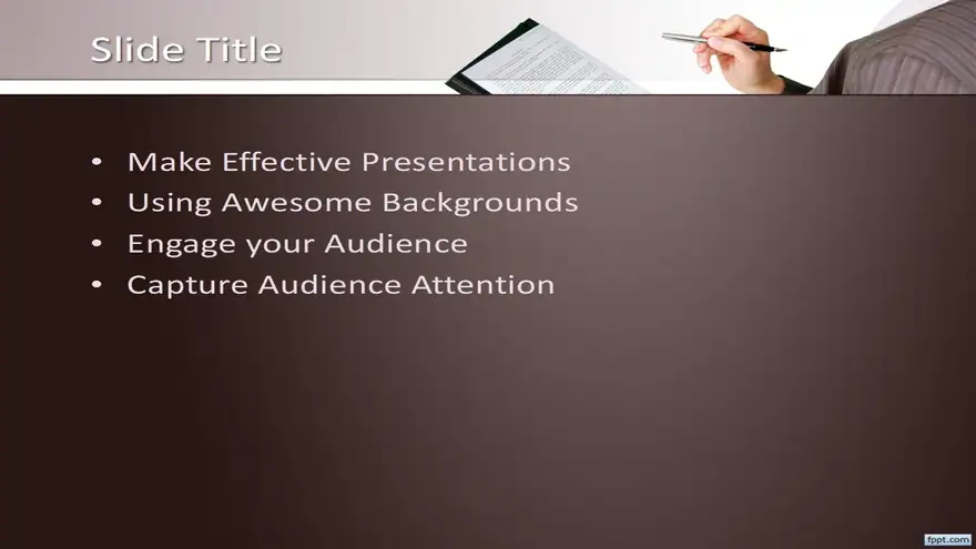Free Business Contract PowerPoint Template