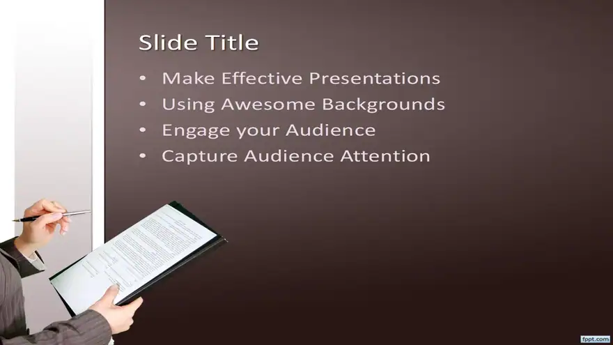 Free Business Contract PowerPoint Template