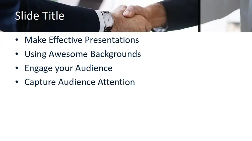 Free Business Handshake PowerPoint Template