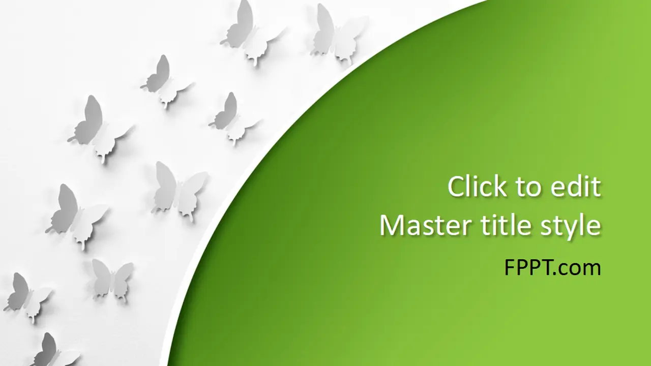Free Butterflies PowerPoint Template