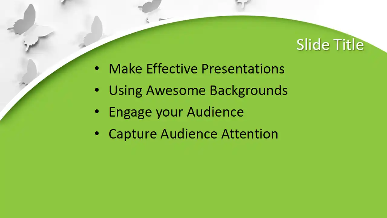 Free Butterflies PowerPoint Template