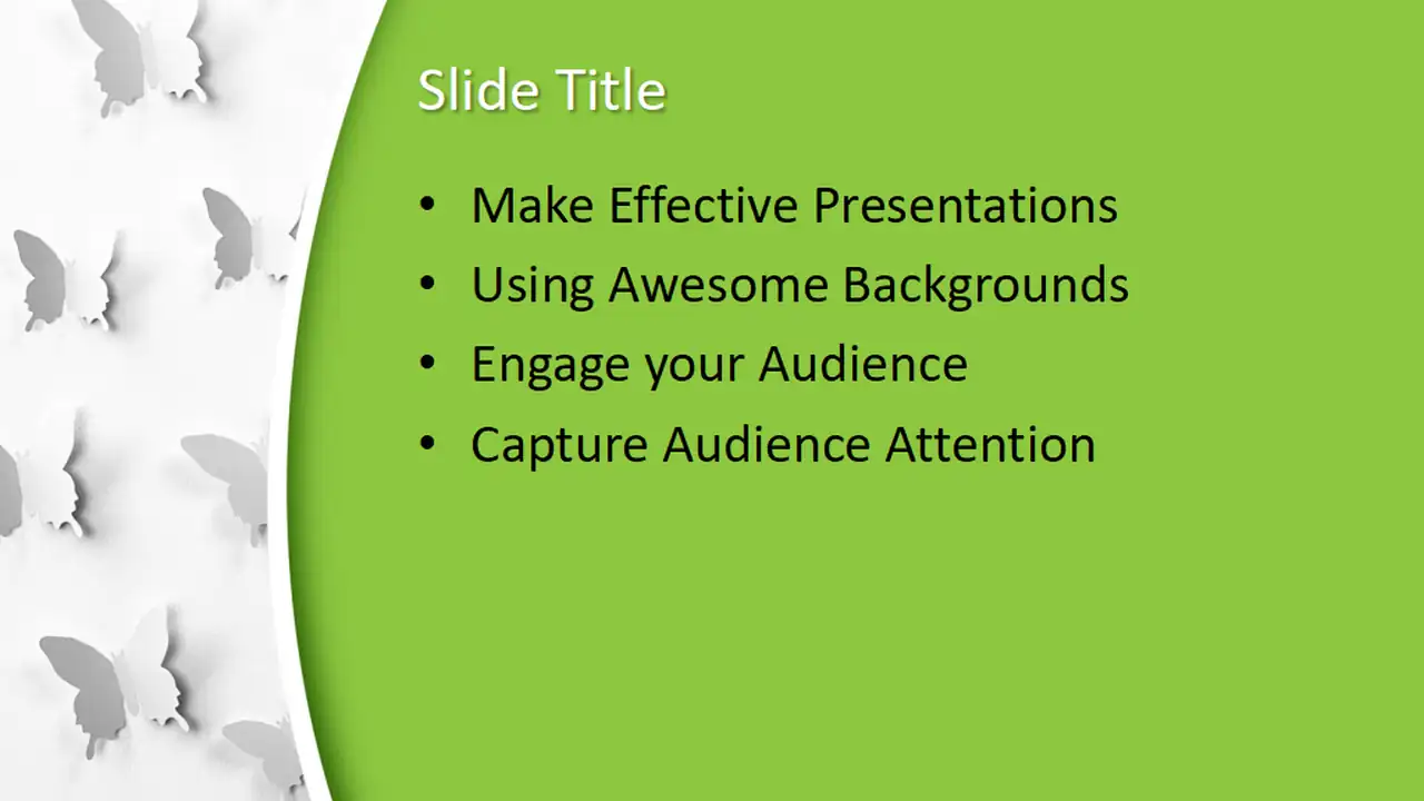 Free Butterflies PowerPoint Template