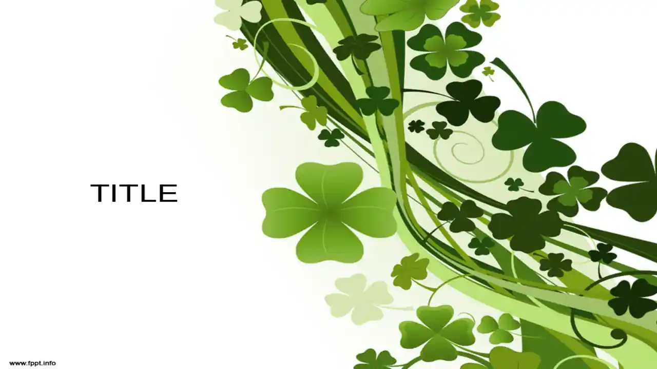Free Clovers of St. Patrick’s day PPT Template