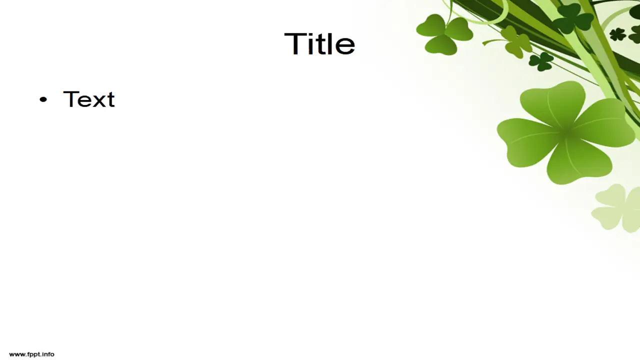 Free Clovers of St. Patrick’s day PPT Template