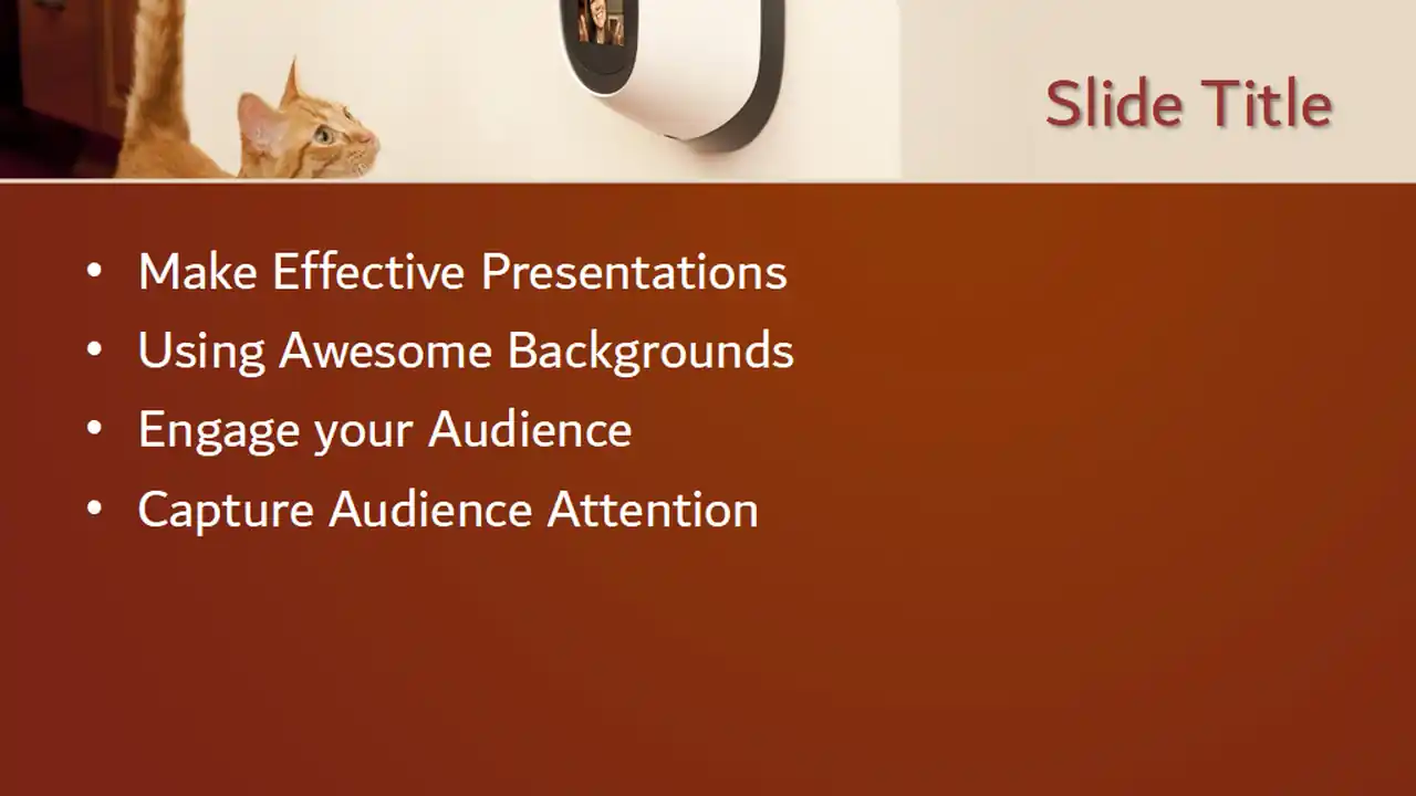 Free Curious Cat PowerPoint Template