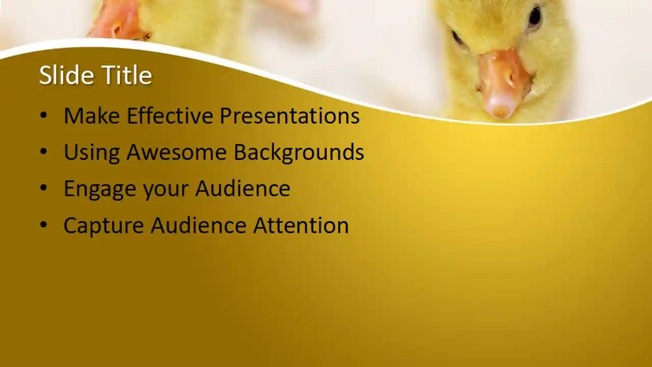 Free Ducklings PowerPoint Template
