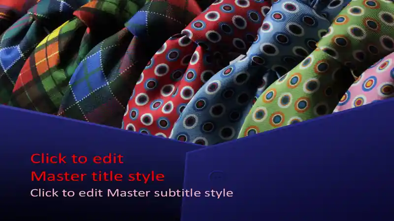 Free Elegant Men’s Ties PowerPoint Template