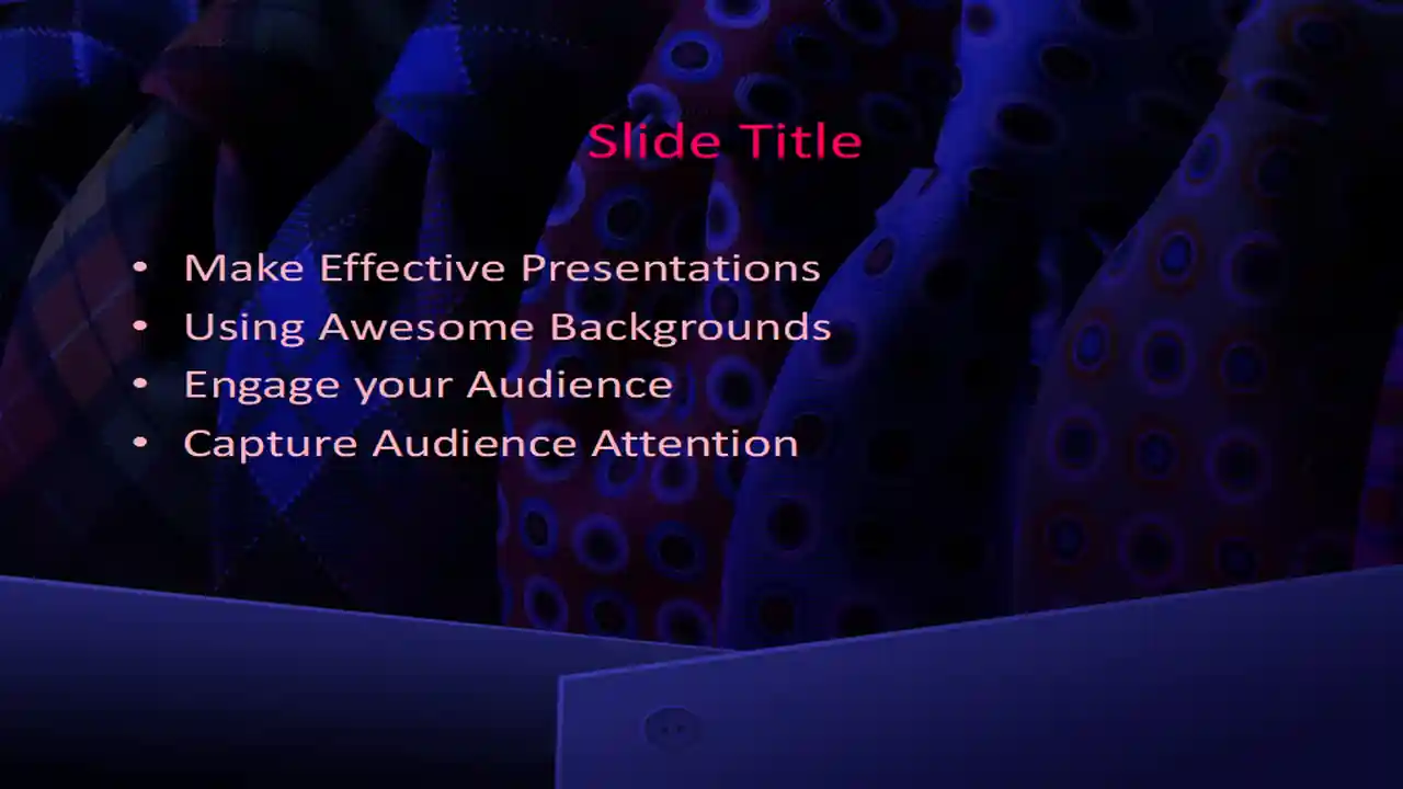 Free Elegant Men’s Ties PowerPoint Template