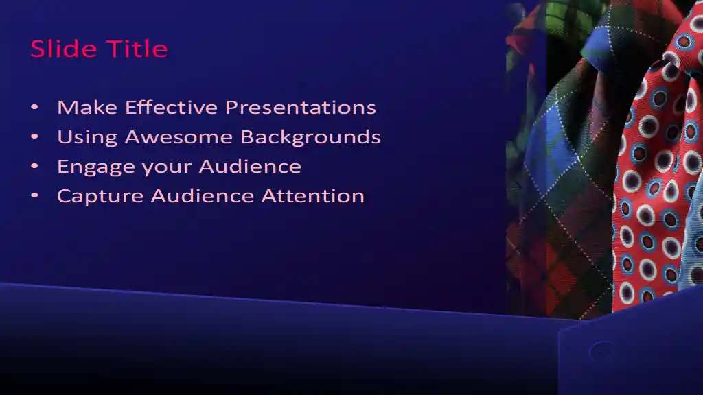 Free Elegant Men’s Ties PowerPoint Template