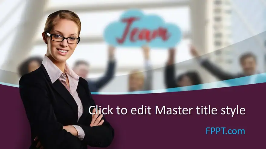 Free Executive Girl PowerPoint Template