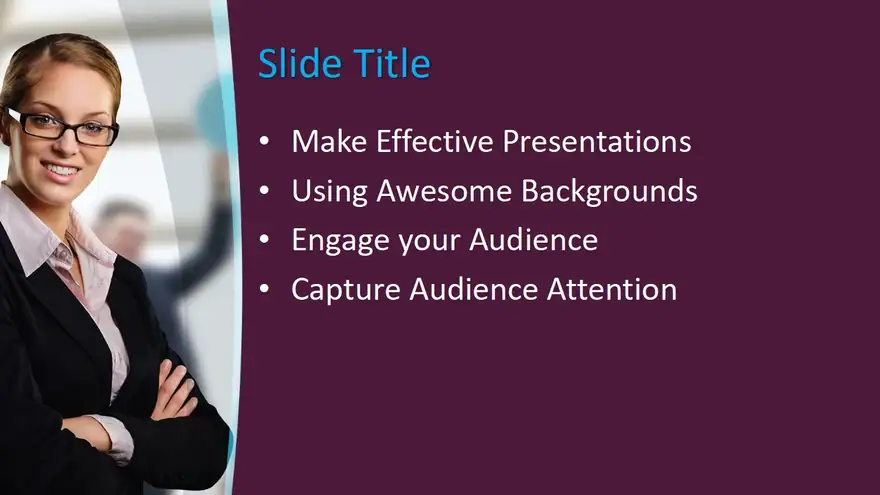 Free Executive Girl PowerPoint Template