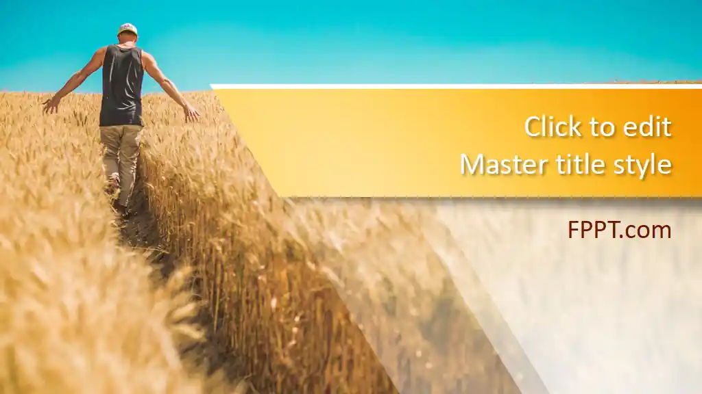 Free Farmer Man Working PowerPoint Template