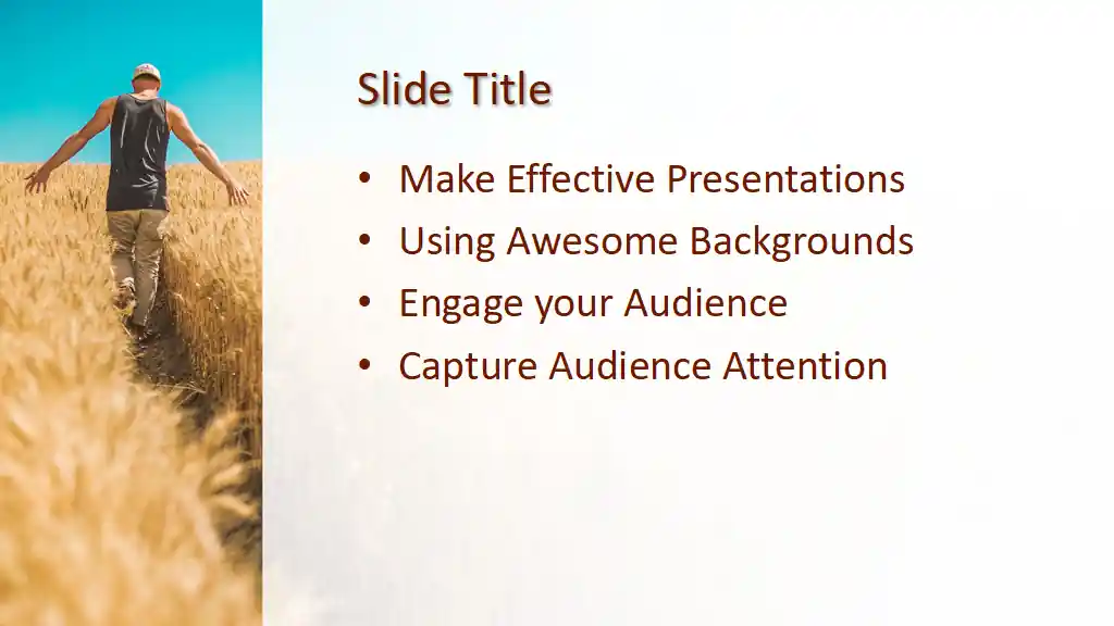 Free Farmer Man Working PowerPoint Template
