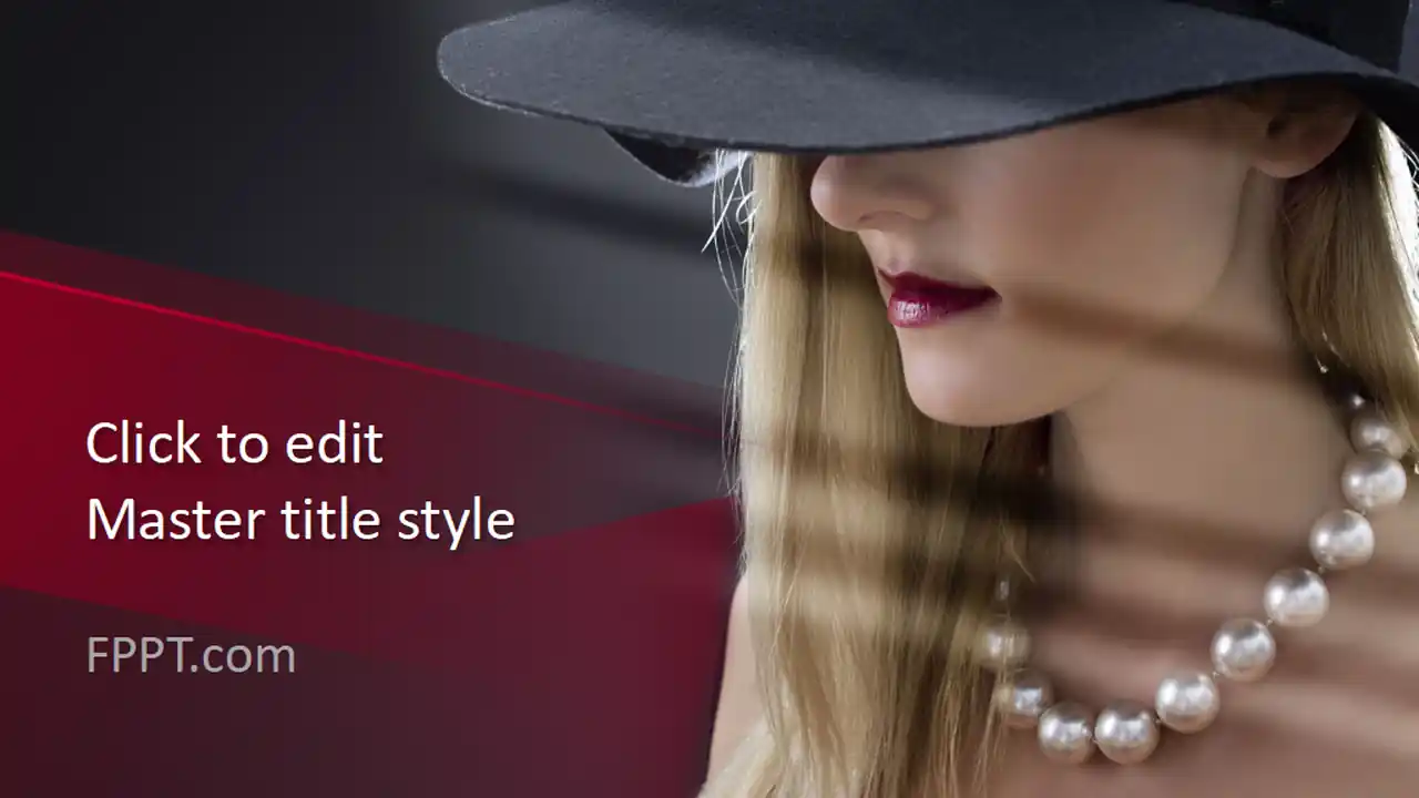 Free Fashion Model Woman PowerPoint Template