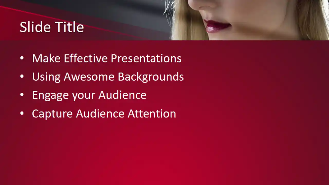 Free Fashion Model Woman PowerPoint Template