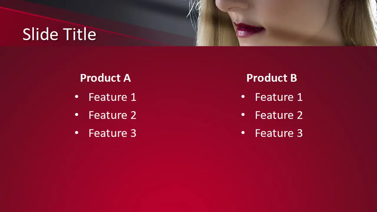 Free Fashion Model Woman PowerPoint Template