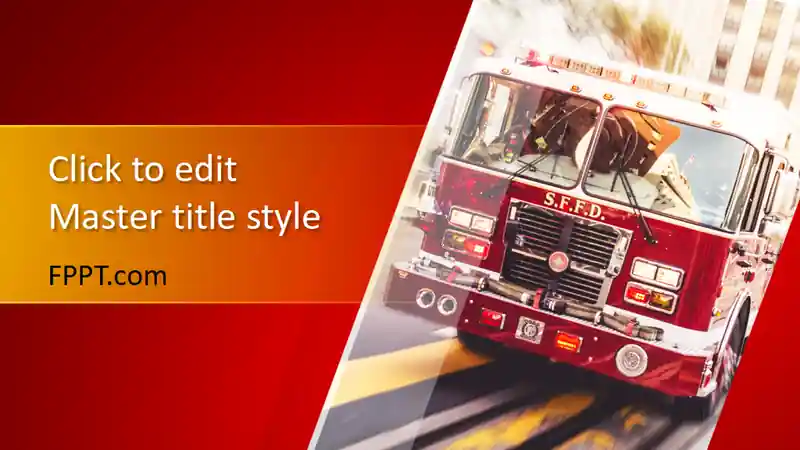 Free Fire Truck PowerPoint Template