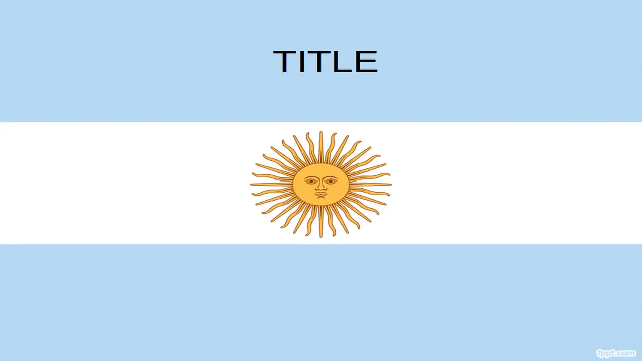 Free Flag of Argentina PowerPoint