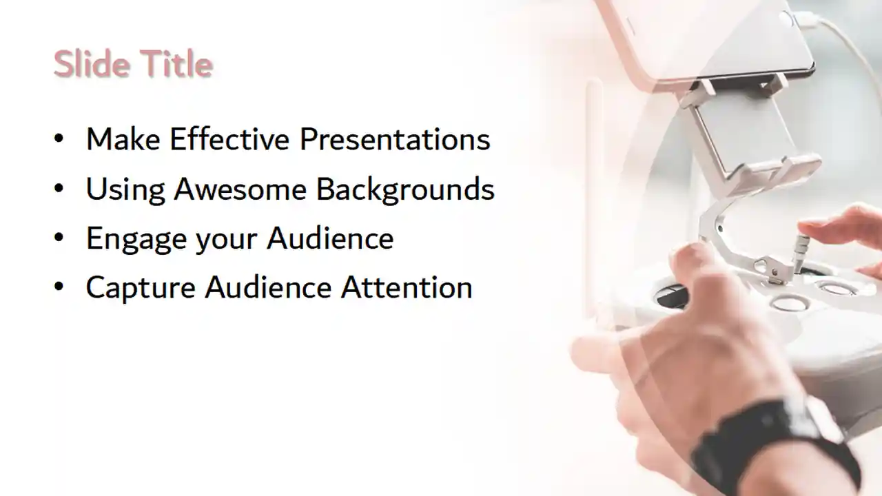 Free Flying Drone PowerPoint Template