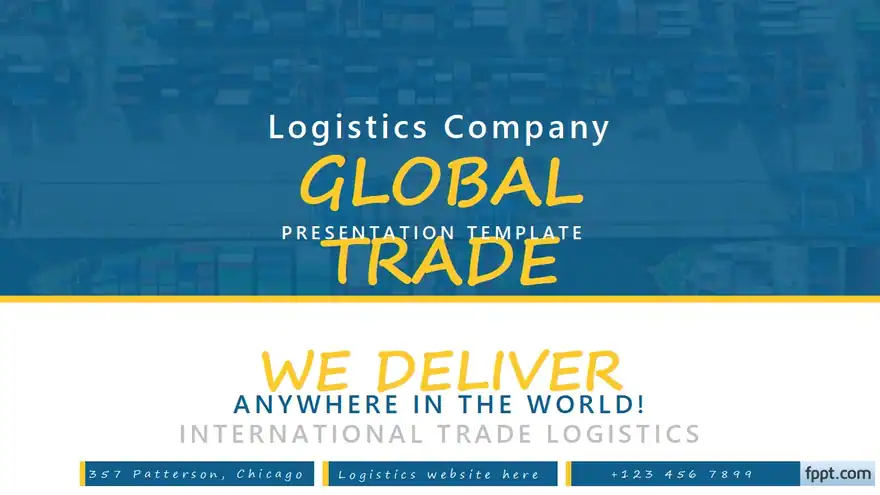 Free Global Trade Company PowerPoint Template