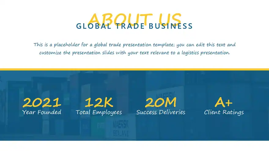 Free Global Trade Company PowerPoint Template