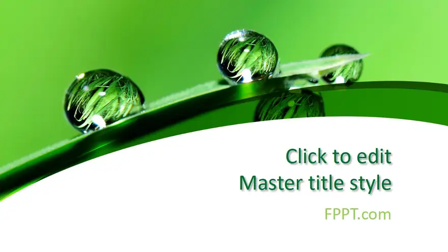 Free Green and White PowerPoint Template