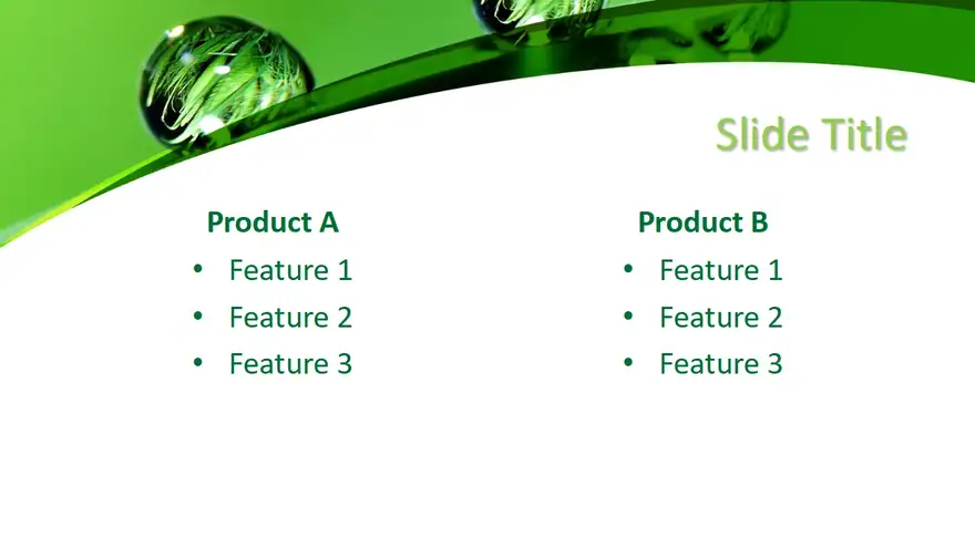 Free Green and White PowerPoint Template